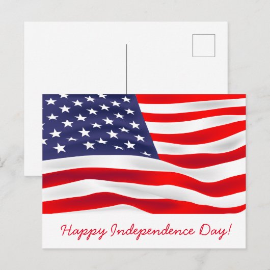 Vrolijke Onafhankelijkheidsdag! Briefkaart (Voorkant / Achterkant)