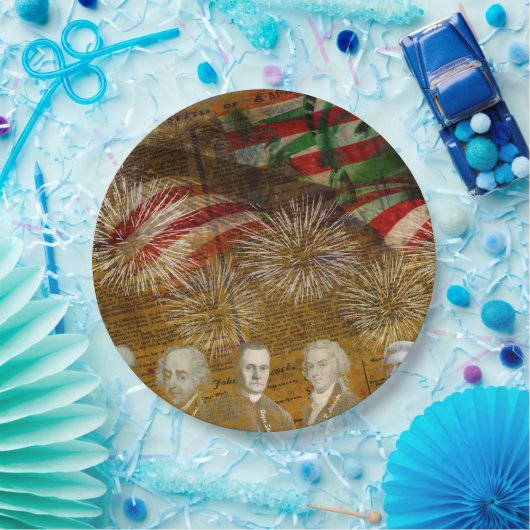 Vrolijke Onafhankelijkheidsdag! Papieren Bordje (Feest)