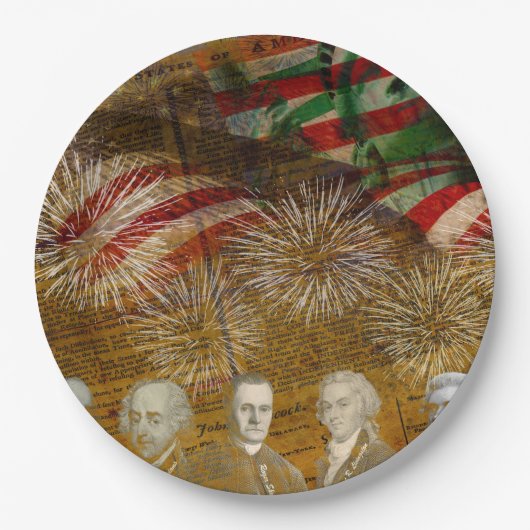 Vrolijke Onafhankelijkheidsdag! Papieren Bordje (Voorkant)
