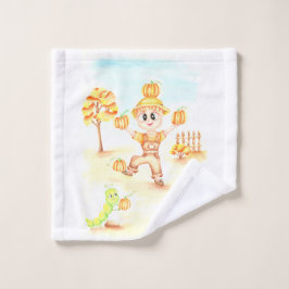 Vrolijke oogst kleine gember jongen bad handdoek