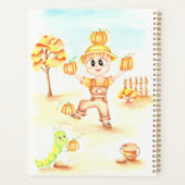 Vrolijke oogst kleine gember jongen planner (Achterkant)
