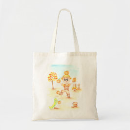 Vrolijke oogst kleine gember jongen tote bag