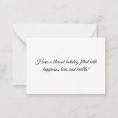 vrolijke oosterdag , roze gouden eieren klassiek notitiekaartje (Achterkant)