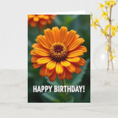 Vrolijke Oranje Bloem Kaart (Gele Bloem)