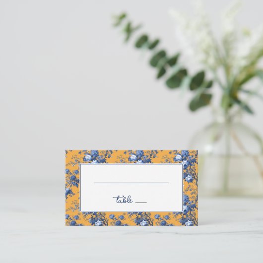 Vrolijke Oranje Bloemige Hortensia Plaatskaartje (Staand voorkant)