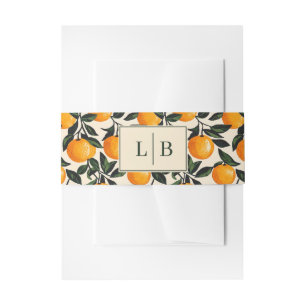Vrolijke Oranje Botanische Illustratie Uitnodigingen Wikkel