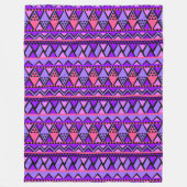 Vrolijke Paarse geometrie Fleece Deken (Voorkant)