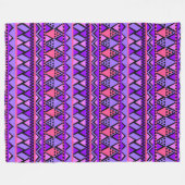 Vrolijke Paarse geometrie Fleece Deken (Voorkant (Horizontaal))
