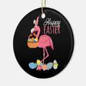 Vrolijke paasbomming met paasemmandje keramisch ornament (Links)