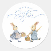 Vrolijke paasbundels met eidebeugels ronde sticker (Voorkant)