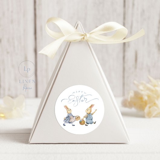 Vrolijke paasbundels met eidebeugels ronde sticker