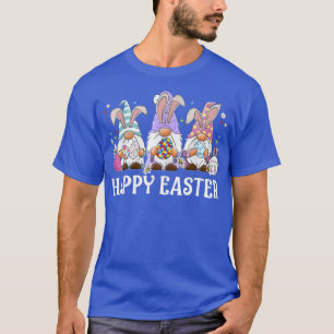 Vrolijke paasdag 2022 Bunny Gnome Hug Paaseieren T-shirt