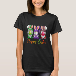 Vrolijke paasdag 2022 Bunny Gnome Hug Paaseieren T-shirt