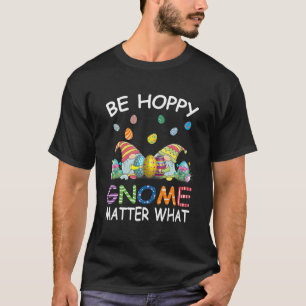 Vrolijke paasdag 2022 Bunny Gnome Hug Paaseieren T-shirt