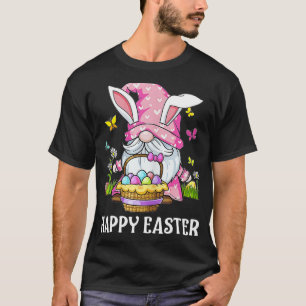 Vrolijke paasdag 2022Bunny Gnome Hug Paaseieren T-shirt