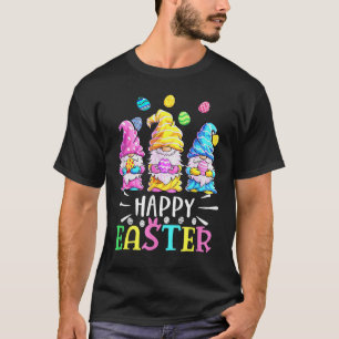 Vrolijke paasdag 2023 Bunny Gnome Hug Paaseieren T-shirt