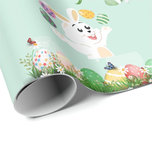 Vrolijke paasdag - grappige Bunny en paashaas Cadeaupapier (Rol Hoek)