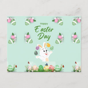 Vrolijke paasdag - grappige Bunny en paashaas Feestdagenkaart