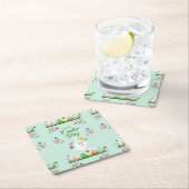 Vrolijke paasdag - grappige Bunny en paashaas Kartonnen Onderzetters (Insitu)