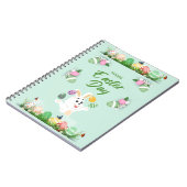 Vrolijke paasdag - grappige Bunny en paashaas Notitieboek (Linkerzijde)