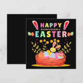Vrolijke paasdag met eitjes - Pasen Feestdagenkaart (Voorkant / Achterkant)