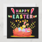 Vrolijke paasdag met eitjes - Pasen Feestdagenkaart (Voorkant)