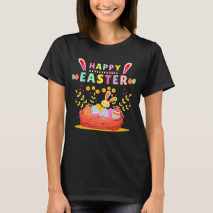 Vrolijke paasdag met eitjes - Pasen T-shirt