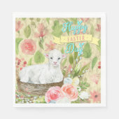 Vrolijke Paasdag met Lamb Servet (Voorkant)