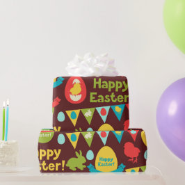 Vrolijke paasdag - patroonbundel en paasrooster cadeaupapier