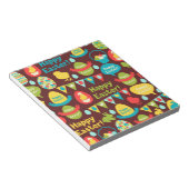 Vrolijke paasdag - patroonbundel en paasrooster notitieblok (Schuin)