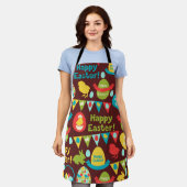 Vrolijke paasdag - patroonbundel en paasrooster schort (Gedragen)