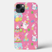 Vrolijke paasdag - Pattern Funny Bunny and Eggs Case-Mate iPhone Case (Achterkant)