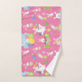 Vrolijke paasdag - Pattern Funny Bunny and Eggs Handdoek (Handdoek)