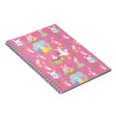 Vrolijke paasdag - Pattern Funny Bunny and Eggs Notitieboek (Rechterzijde)