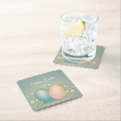 Vrolijke paaseieren en veentransporten kartonnen onderzetters (Insitu)