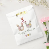 Vrolijke paaseieren met sjablonen, bloemen, kippen bedankzakje (Gezegeld)