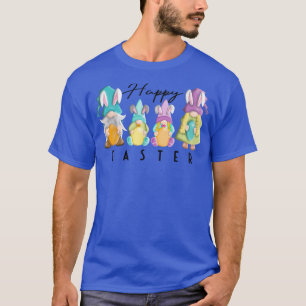 Vrolijke paasfamilie met paaseieren en R T-shirt