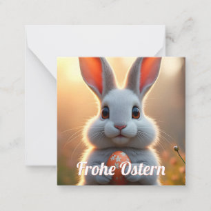 Vrolijke paashaas in de magie van de lente notitiekaartje