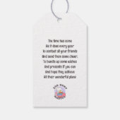 Vrolijke paashaas omhelzing - 'Egg Hunt Master' Cadeaulabel (Achterkant)