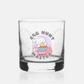 Vrolijke paashaas omhelzing - 'Egg Hunt Master' Whisky Glas (Links)