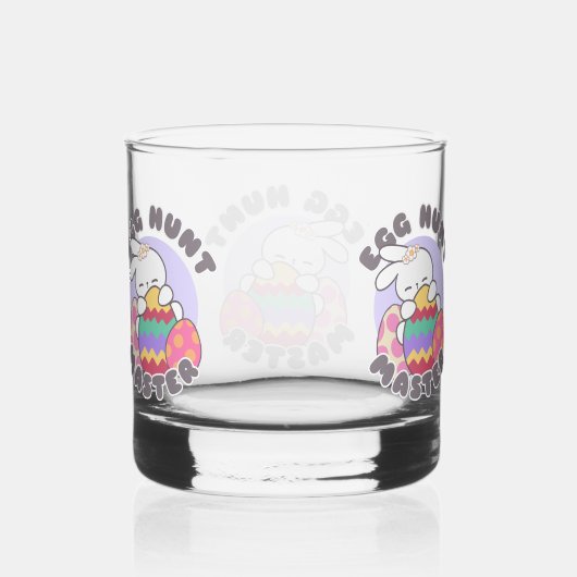 Vrolijke paashaas omhelzing - 'Egg Hunt Master' Whisky Glas (Rechts)