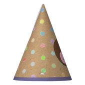 Vrolijke paaspokadots op Faux Kraft Paper Feesthoedjes (Links)