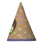 Vrolijke paaspokadots op Faux Kraft Paper Feesthoedjes (Rechts)