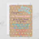 Vrolijke paaspokadots op Faux Kraft Paper Kaart (Voorkant)