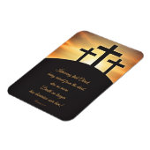 Vrolijke Paasse Drie Kruisjes op Calvarium Magneet (Linkerzijde)