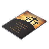 Vrolijke Paasse Drie Kruisjes op Calvarium Notitieboek (Linkerzijde)