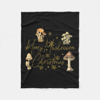 Vrolijke paddenstoel Kerstmis Fleece Deken