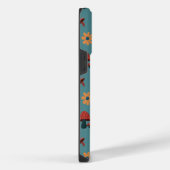 Vrolijke paddestoel Natuur Lover Pattern (Blauw Bl iPhone Hoesje (Rechterkant)