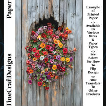 Vrolijke Pansies & Wildflowers CL6 Scrapbook Papie