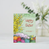 Vrolijke Pasen en grote eieren;-) Feestdagenkaart (Staand voorkant)